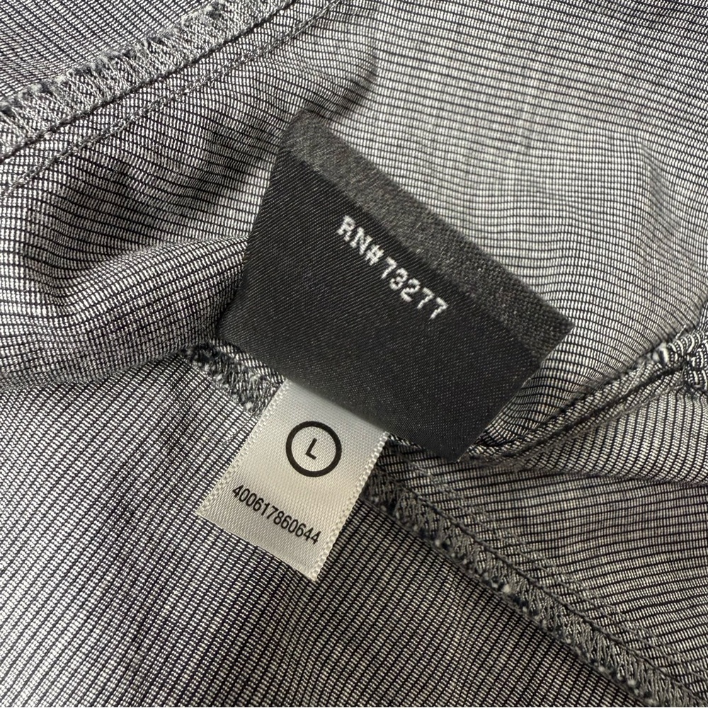 Men’s Gray and White Striped Rock & Republic‎ Button-Down Stretch Shirt Size L - Picture 7 of 9